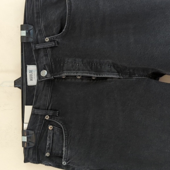 Agolde Nico High Rise Slim Fit Jeans Compilation Washed Black 32 - Picture 8 of 16